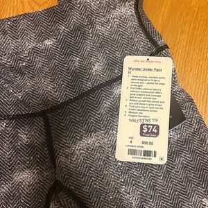 Lululemon Wunder Under Pant III Medium Rise Size 4 Marble Chevron Pattern